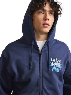 לצפייה במוצר קפוצ'ון (Pullover Hoodie) של VANS בצבע כחול כהה עם הדפס גב גרפי